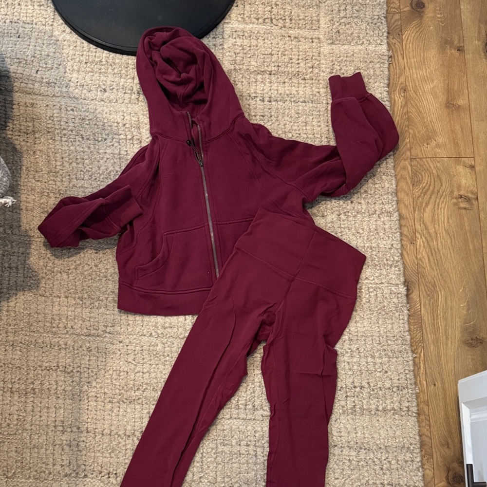 Lululemon Athletica Maroon Hoodie